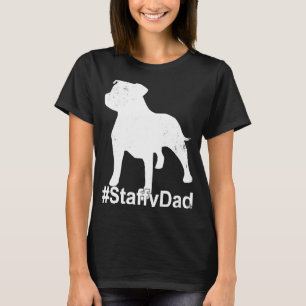 T-shirt Staffy Papa avec Staffordshire Bull Terrier Dog St