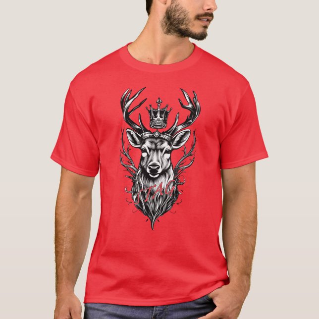 T-shirt Stag Husband King (Devant)