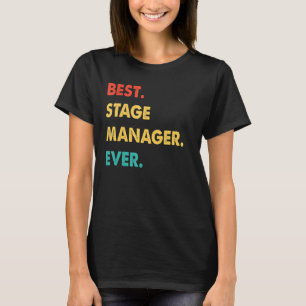 T-shirt Stage Manager Profession Rétro Meilleur Stage Mana