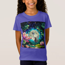 T-Shirt Stained Glass Little Fairy With Dragonfly