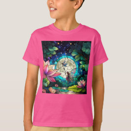 T-shirt Stained Glass Little Fairy With Dragonfly
