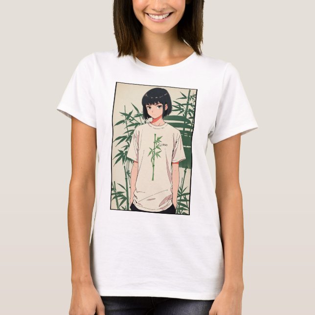 T-shirt Stalk Bamboo Tranquille (Devant)