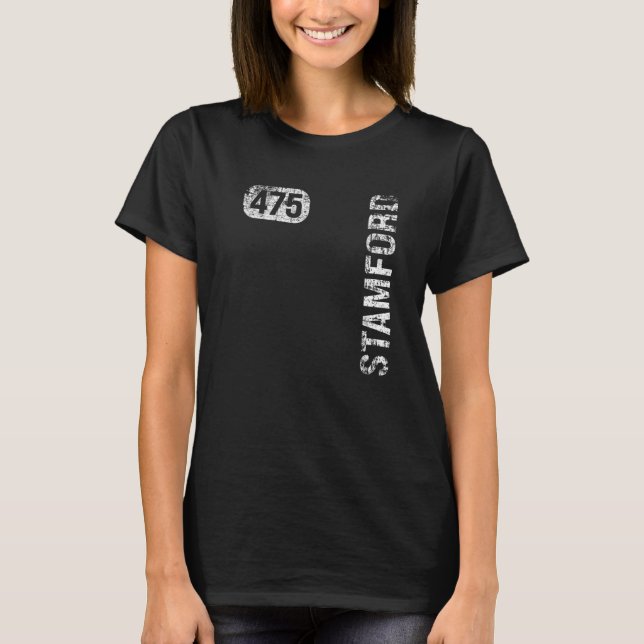 T-shirt Stamford Connecticut 475 Indicatif régional Retro  (Devant)
