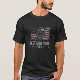 T-shirt Standard Schnauzer Best Dog Mom Ever Retro USA Ame