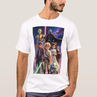 T-shirt Star Battles | Équipage d'aventure spatiale fantai