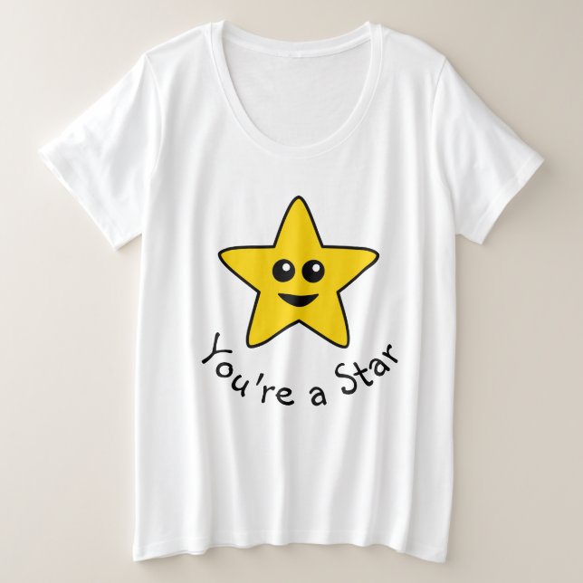 T-shirt Star Plus Size (Design devant)