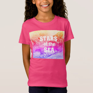T-Shirt star rose des filles de la chemise de mer