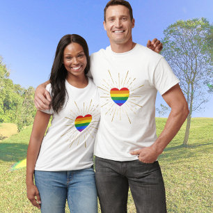 T-shirt Starburst Rainbow Heart