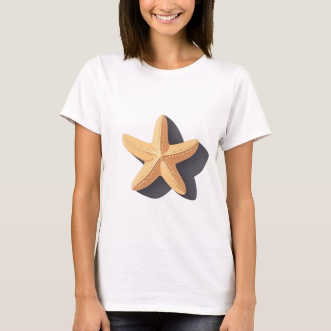 T-shirt Starfish and Its Shadow (Devant)