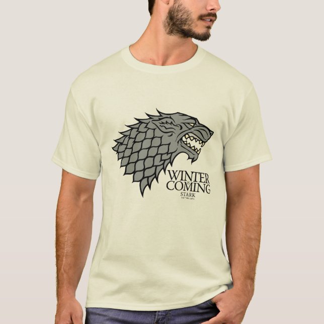 T-shirt Stark Sigil - L'Hiver Arrive (Devant)