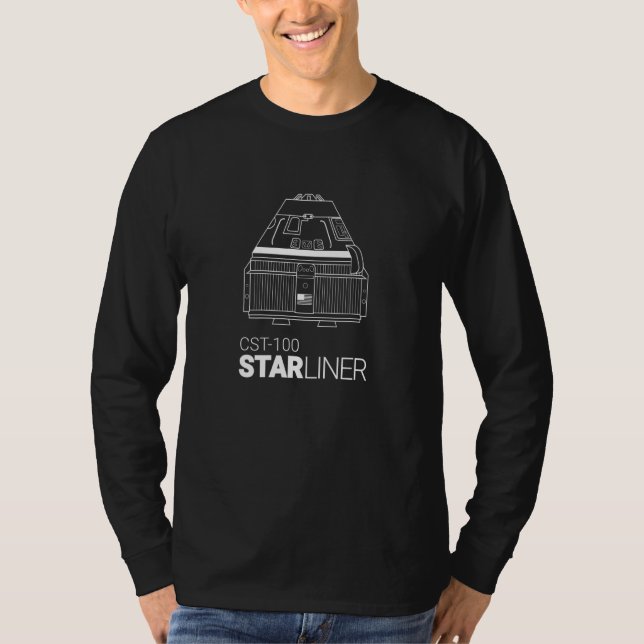 T-shirt Starliner Space Capsule Rocket Space Station Iss L (Devant)