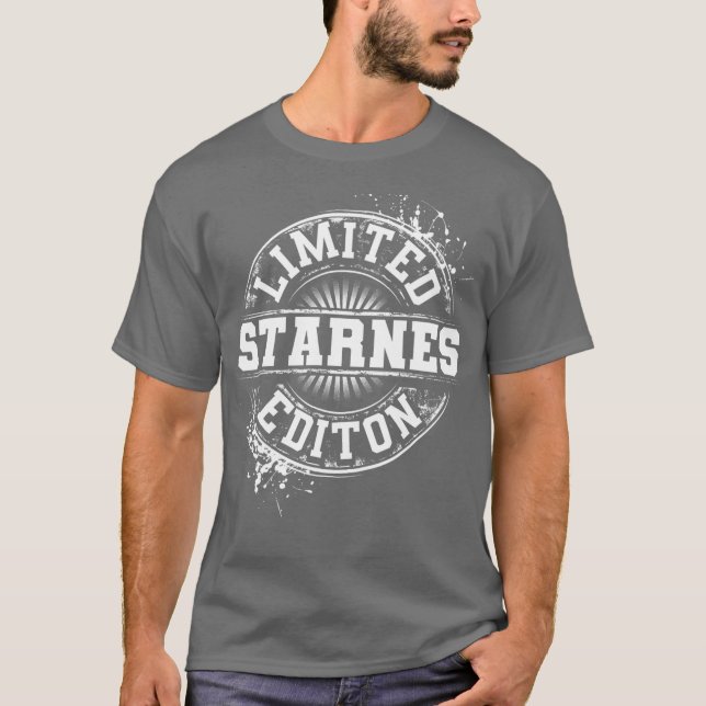 T-shirt STARNES Funny Nom de famille Arbre d'anniversaire  (Devant)