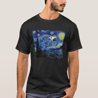 T-shirt Starry Night African Grey Parrot Van Gogh Art Birb