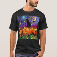 Starry Night Cat Citrouille Halloween, Van Gogh Ca