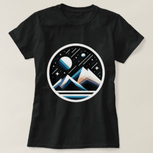 T-shirt Starry Night Monts géométriques Art contemporain