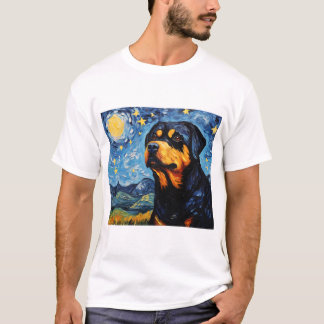 T-shirt Starry Night's Canine Muse - Un hommage en Vintage