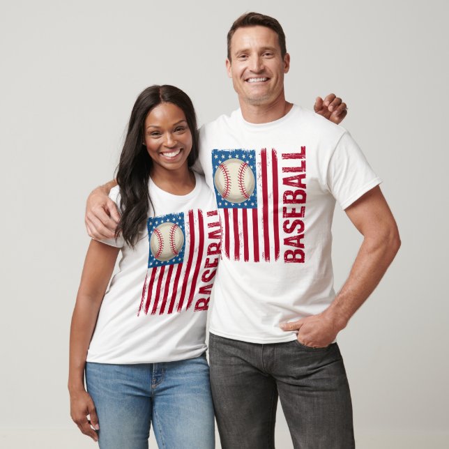 T-shirt Stars, Stripes et Baseball Style Tee (Unisexe)