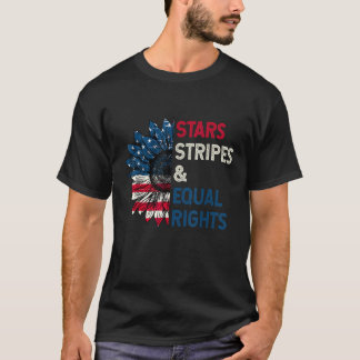 T-shirt Stars Stripes Et Égalité Des Droits 4 juillet Femm