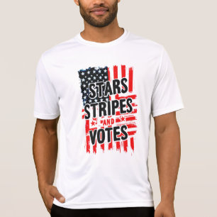 T-shirt Stars, Stripes et Votes avec drapeau américain