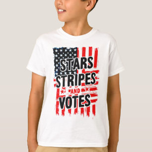 T-shirt Stars, Stripes et Votes avec drapeau américain