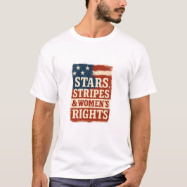 T-shirt Stars, Stripes & Women’s Rights Distressed Flag