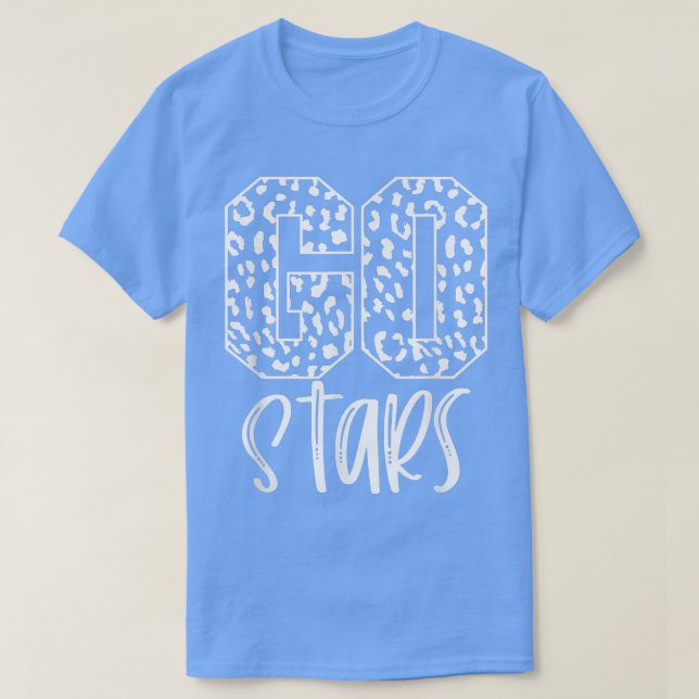 T-shirt Stars Team Mascot School Spirit Game Night Leopard (Design devant)