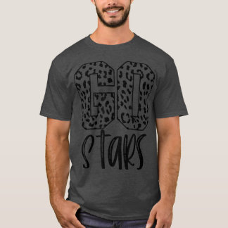 T-shirt Stars Team Mascot School Spirit Game Night Leopard