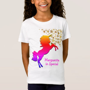 T-Shirt Stars UNICORN rose Personnalisés