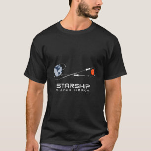 T-shirt Starship Super Heavy Mars Space Exploration Raptor