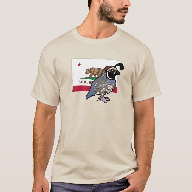 T-shirt State Birdorable : Quail de Californie (Devant)