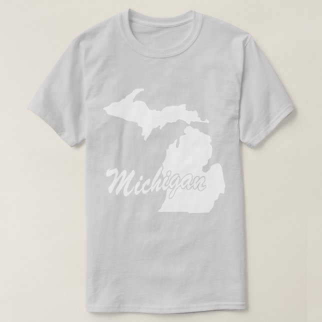 T-shirt State Of Michigan Shape (Design devant)
