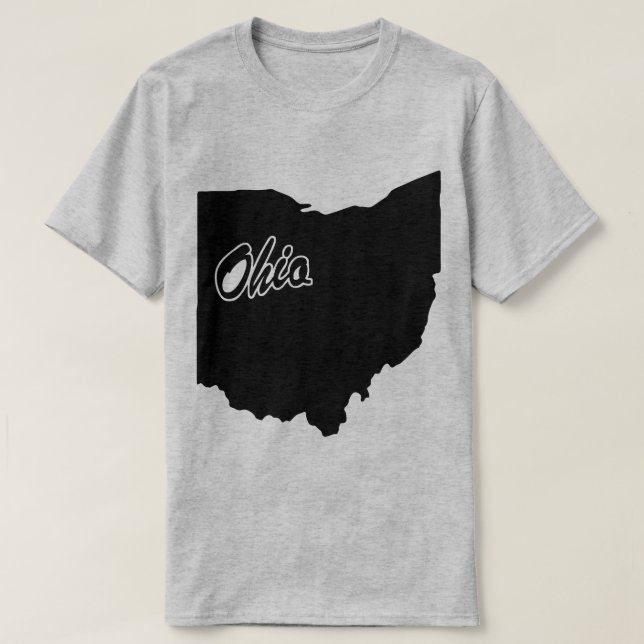 T-shirt State Of Ohio Shape (Design devant)