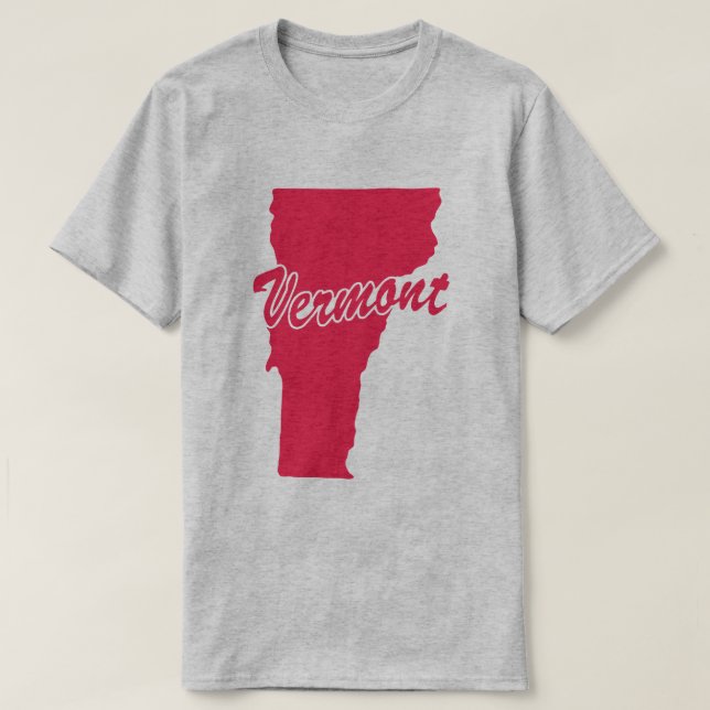 T-shirt State Of Vermont Shape (Design devant)