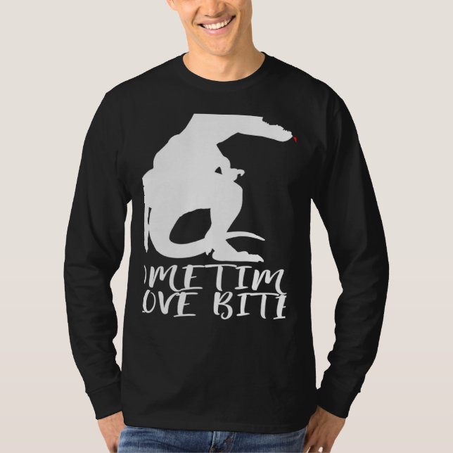 T-shirt Statement Dinosaur Valentine's Day Heart (Devant)