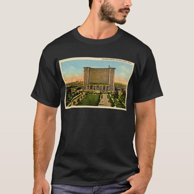 T-shirt Station centrale Detroit, Michigan du Michigan (Devant)