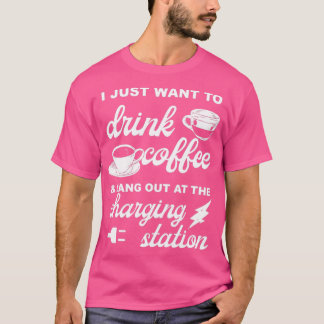 T-shirt Station de chargement de café Auto Sports Électriq