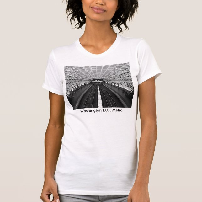 T-shirt Station de métro Washington Regard sur les rails (Devant)