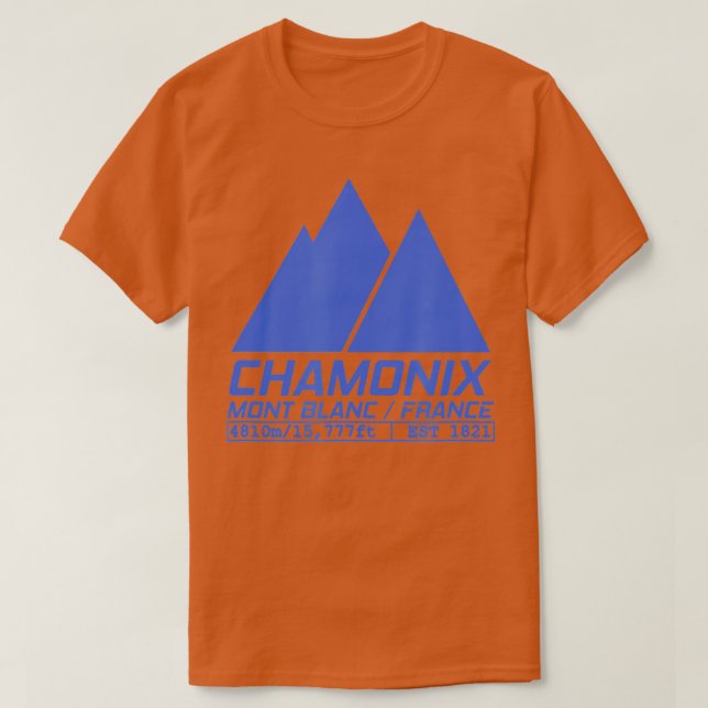 T-shirt Station de ski Chamonix Ski Mont Blanc France (Design devant)