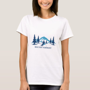 T-shirt Station de ski de Bolton Vermont Skieur Ski