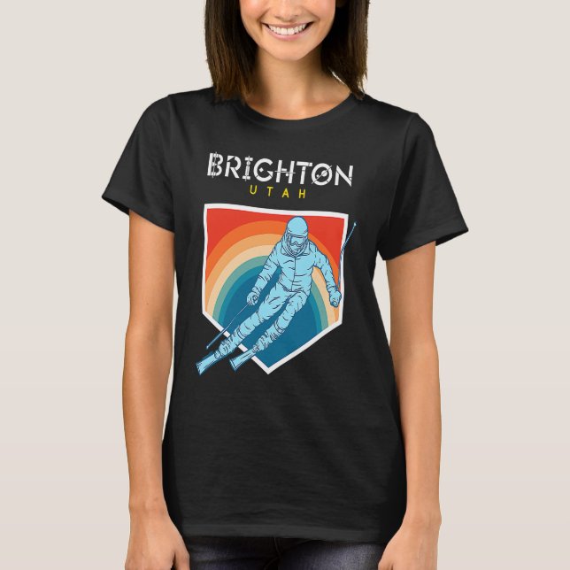 T-shirt Station de ski de Brighton Utah USA RETOUR IMPRIME (Devant)
