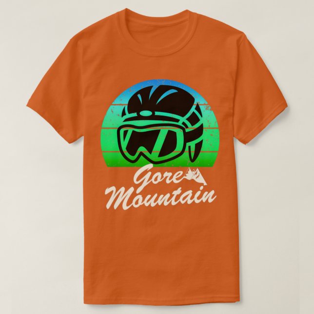 T-shirt Station de ski de Gore Mountain Coin de snowboard  (Design devant)