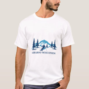 T-shirt Station de ski Raboo Wisconsin Ski Ski 