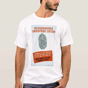 T-shirt Station d'empreinte digitale de voisinage - WPA