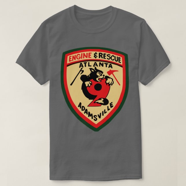 T-shirt Station d'incendie d'Atlanta 9 (Design devant)