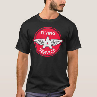 T-shirt Station-essence Volant Une Voiture À Moteur Servic
