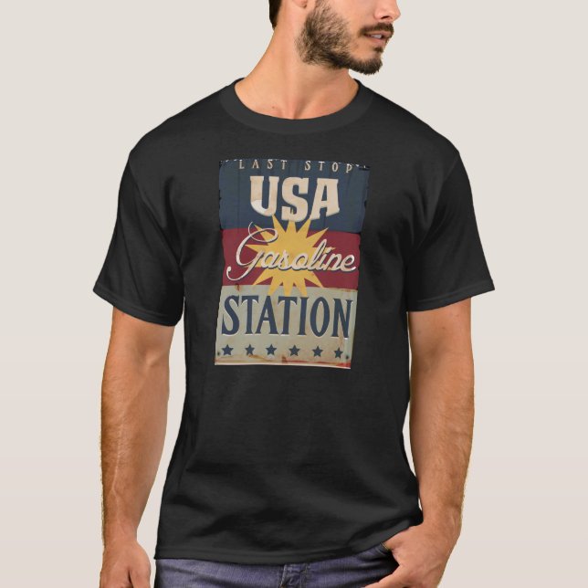 T-shirt station-service usa (Devant)