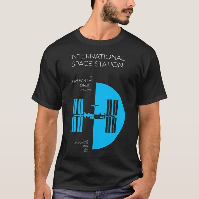 T-shirt Station spatiale internationale. En orbite basse (Devant)