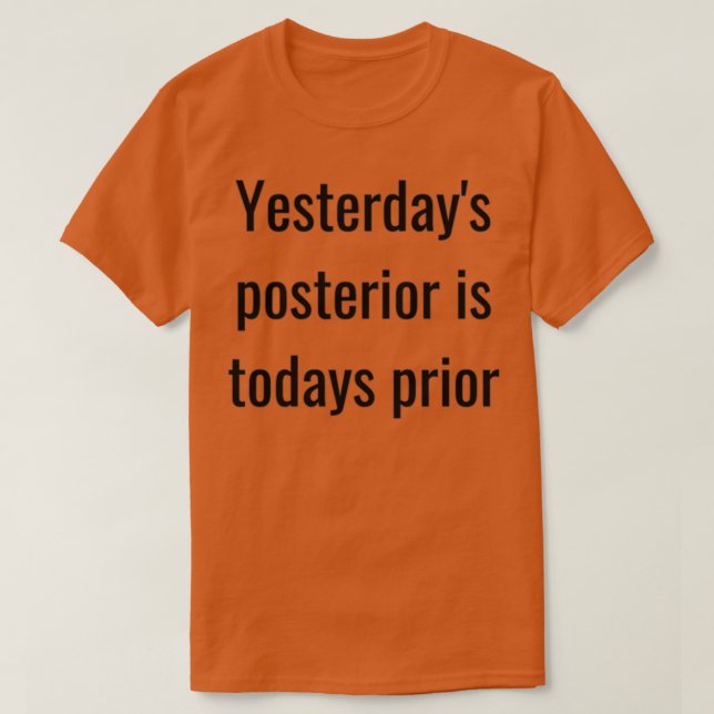 T-shirt Statistiques bayésiennes disant 1 (Design devant)