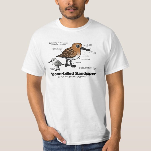T-shirt statistiques Cuillère-affichées de bécasseau (Devant)