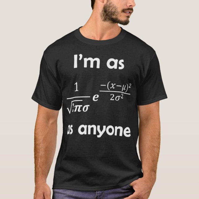 T-shirt Statistiques Distribution normale Formule de courb (Devant)